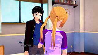 follow this nature call as she bends for deepthroat blowjob then monster cock creampie in ass