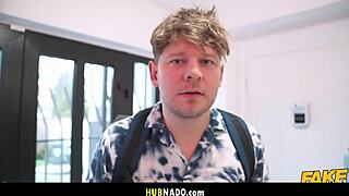 fake hostel erupts in wild threesome choking and gagging frenzy