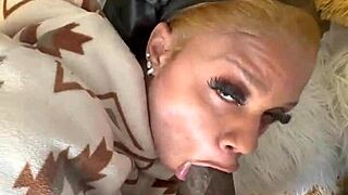 renity love gulps down massive bbc cumshot