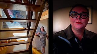 Mistress april dominates ebony slave with strapon in block house