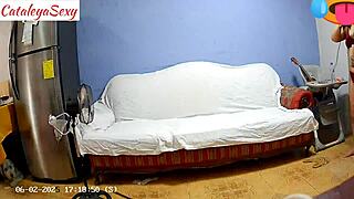 Big ass model preps backstage in sexy outfit for production