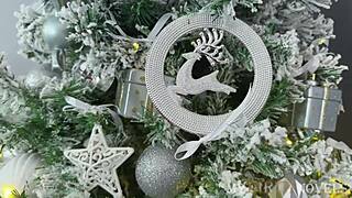 Brunette milf bent over for anal double penetration threesome cumshots