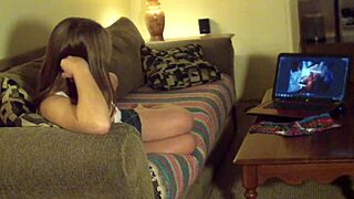 Housewife maid rushes late from steamy hidden duties.