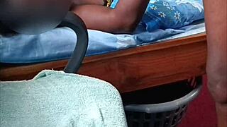 real african couple drops huge cumshot on sheer tits daddy😍 full monster cock clip