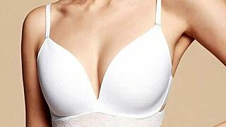 Cute lingerie models pose in panties and barefoot sexy underwear