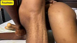 skinny chidinma africa sucks and rides nigerian's huge monster cock missionary style