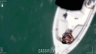 Blonde milf cassiana bends over outdoors in lingerie for raw doggystyle pounding by three huge cocks, creampied without condoms