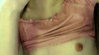 Russian brunette in short skirt rides dildo reverse cowgirl, close-up pussy play, sucks fingers, begs cum in mouth