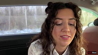 katty west begs for one last public car fuck with boyfriend before breakup pounding