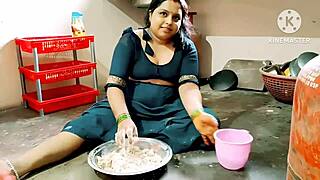 Indian desi mom fucked hardcore in kitchen big cock