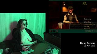 bbw brunette strips naked in castle malloy haunting game playthrough part 2