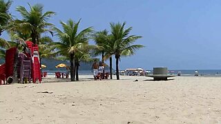 brunette brazilian milf's asshole gaped by monster cock doggystyle