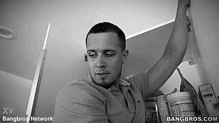 hey watch this hot brunette milf teach perfect threesome blowjobs and facials