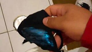 hot latina milf catches me stroking and deepthroats till i explode in her mouth