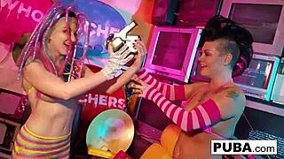 jezebelle and leya dive into passionate lesbian play with big tits and pussies