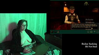 bbw brunette strips naked in castle malloy haunting game playthrough part 2