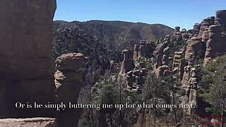 blonde teases big cock suck and swallow on public trail