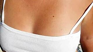 Public tease escalates to hot blowjob