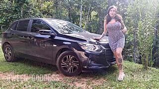 she smokes while i fuck her pussy then deepthroat suck as she pisses outdoors