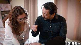 Obedient big tits student leana lovings takes rough college cock