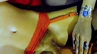 vintage lesbians dive into hairy pussies during retro threesome orgy