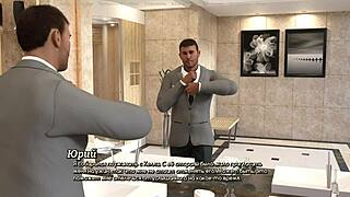 Horny neighbor wife rips clothes for outdoor toilet blowjob and cum swallow