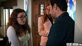 Obedient big tits student leana lovings takes rough college cock