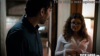 Obedient big tits student leana lovings takes rough college cock