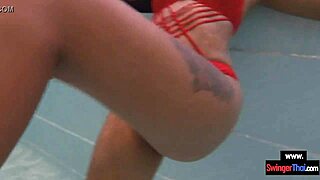 Amateur asian teen couple outdoor pool foreplay turns hardcore doggystyle sex