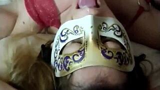 my wife takes a hot cumshot facial from stranger 😏