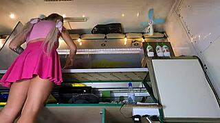 discovering shaved pussy no panties big tits upskirt pov thrill