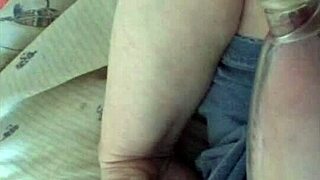 Thirsty mouth craves lactating tits for deep milky swallow