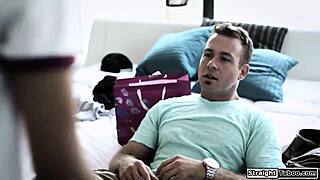 Brunette Lesbian Deepthroats Monster Cock Before Intense Pussy Fucking