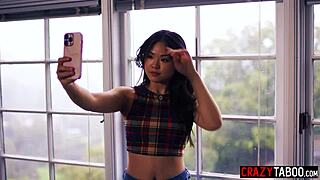 dee williams dives tongue deep into lulu chu's perfect asian ass