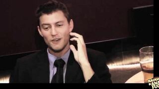 Gabriela glaze bends over bar for double cock and toy penetration in heels