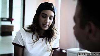 Brunette Lesbian Deepthroats Monster Cock Before Intense Pussy Fucking