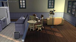 hot girl bounces wildly on guy's lap like a wild ride