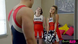 Two uniformed Spanish teens share passionate creampie pounding in taboo heat