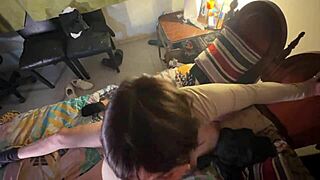 Mature enjoys rough threesome with latina ending in facial cumshot