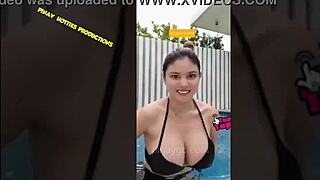 filipina babe flashes bikini downblouse tease