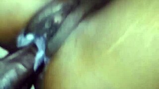 ebony hooker's creamy cunt filled with big black cock cum