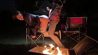 My Pussy Throbs Desperately at Public Camp for Thrilling Exposure