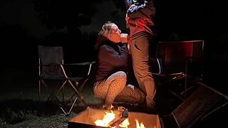 My Pussy Throbs Desperately at Public Camp for Thrilling Exposure