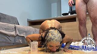 Michy Perez sloppy puke piss recycling with massive throat gagging domination