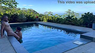 costa rica babes sucking cock outdoors pov cumshot compilation 😜