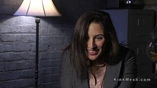 brunette slave bound and gagging on rough anal deepthroat torment