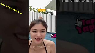 filipina babe flashes bikini downblouse tease