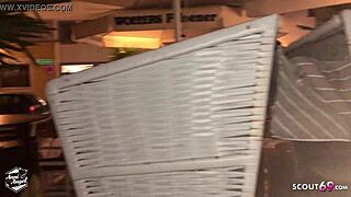 deutsche party slut GETS PUSSY LICKED by strangers in public outdoor nightclub hardcore