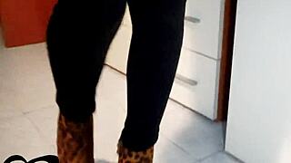 Heels girl savors a teasing tongue surprise intimately