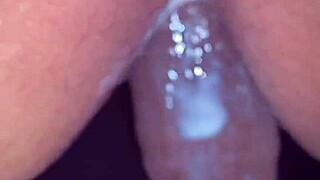 check out this big booty latina slut taking monster cock pov creampie in tight pussy close up